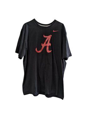 Nike Men's Alabama Crimson Tide Team Logo T-Shirt, Black, Size XXL, Cotton